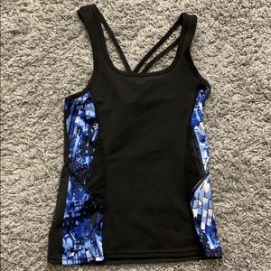 Blue/ Black Racerback
